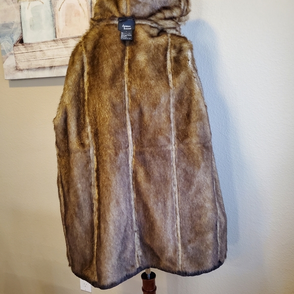DENNIS BASSO | Suede Leather & Faux Fur Whipstitch Coat sz L - Picture 6 of 9